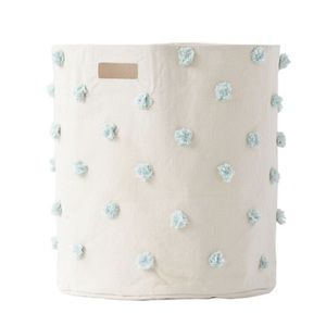 NWT Pehr Pom Pom Canvas Hamper Basket in color Mist